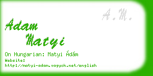 adam matyi business card